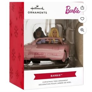 Hallmark Barbie in Car Christmas Ornament, New In Box